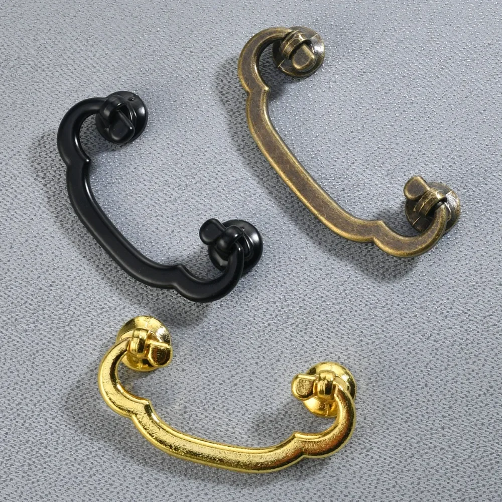 4pcs Antique hole distance 44mm alloy Drawer Cabinet wardrobe handle home decoration kitchen cabinets wardrobes door handle
