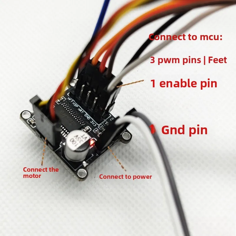SimpleFOCMini Dual-channel DC Brushless Motor Drive Board FOC Control SVPWM|SPWM Soldered Pin