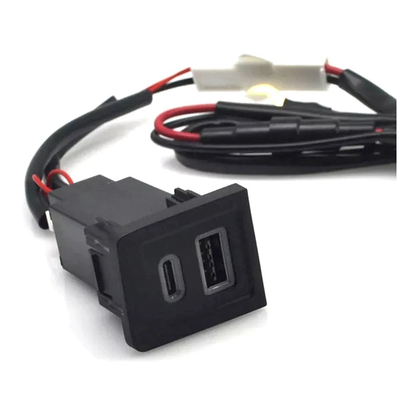 

Car USB Charger PD Quick Charge QC3.0 Phone Charging Adapter Outlet For Multivan T5 2003-2015