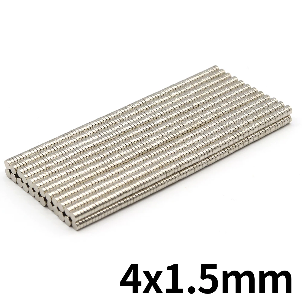 4x1.5mm Round Super Strong Neodymium Magnet N35 Powerful Magnetic NdfeB Permanent Refrigerator Magnet imanes DIY