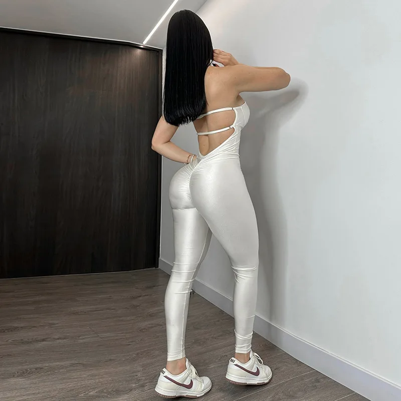 Black White Red Streetwear Tunics High Waist Overalls New Women Backless One Piece Jumpsuits Sexy Sleeveless Strapless Playsuits