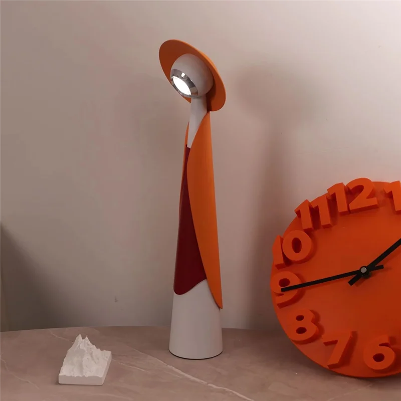 

AT43-Modern LED Bedside Lamp With Built-In Charger,Sleek Overlooking Table Light,Vertical Design For Contemporary Home
