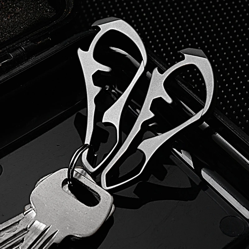 Stainless Steel Carabiner Key Hanging Buckles Minimalists Outdoor Key Holder Dropship