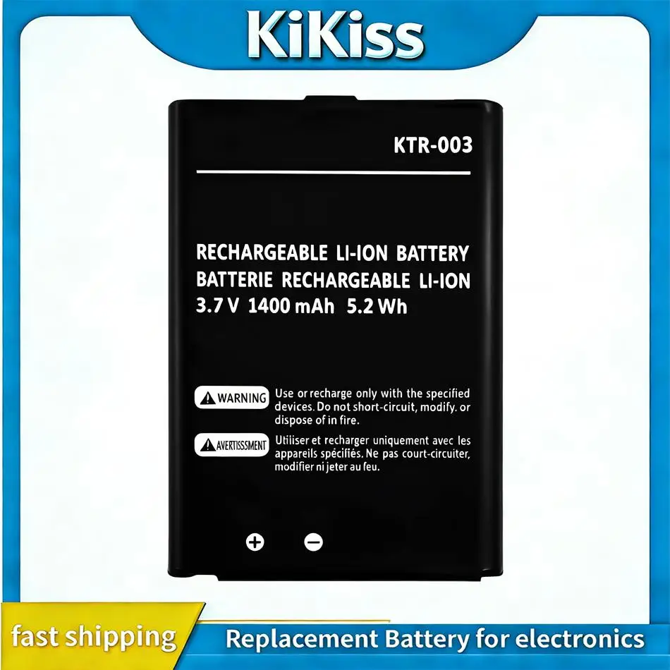 Reliable Power Supply 1400mAh Portable Game Console Battery For Nintendo New 3DS N3DS Ktr-003