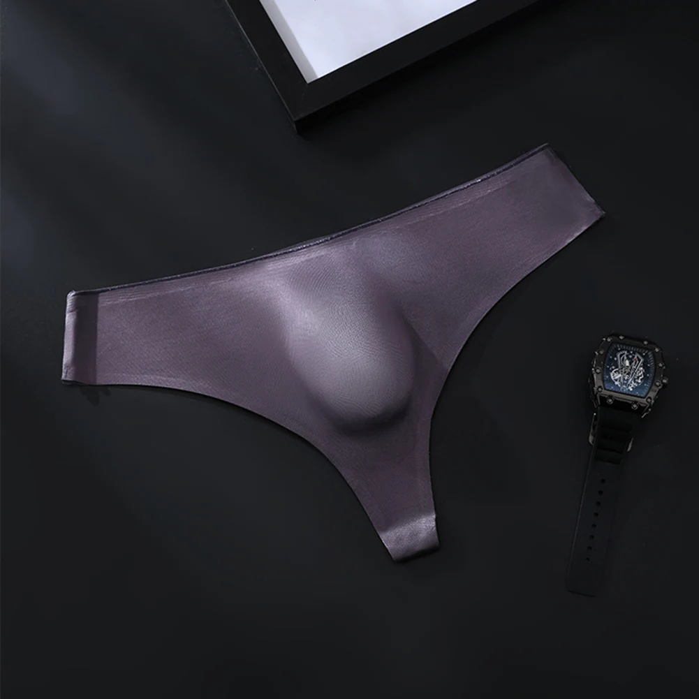 Men Briefs High Elasticity Fit Tight Cut Letter Print Panties Sexy Sports Gym Thin Ice Silk Seamless Underwear