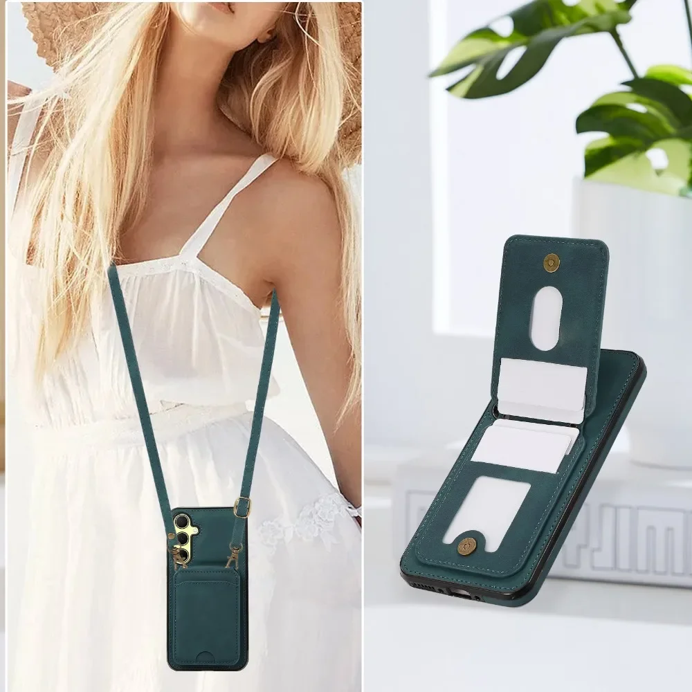 Crossbody Phone Case For Samsung Galaxy A55 A35 A25 A15 A54 A53 A52S A52 A32 A33 A34 A22 A13 A14 A72 5G A21S A12 A71 A51 A24 4G