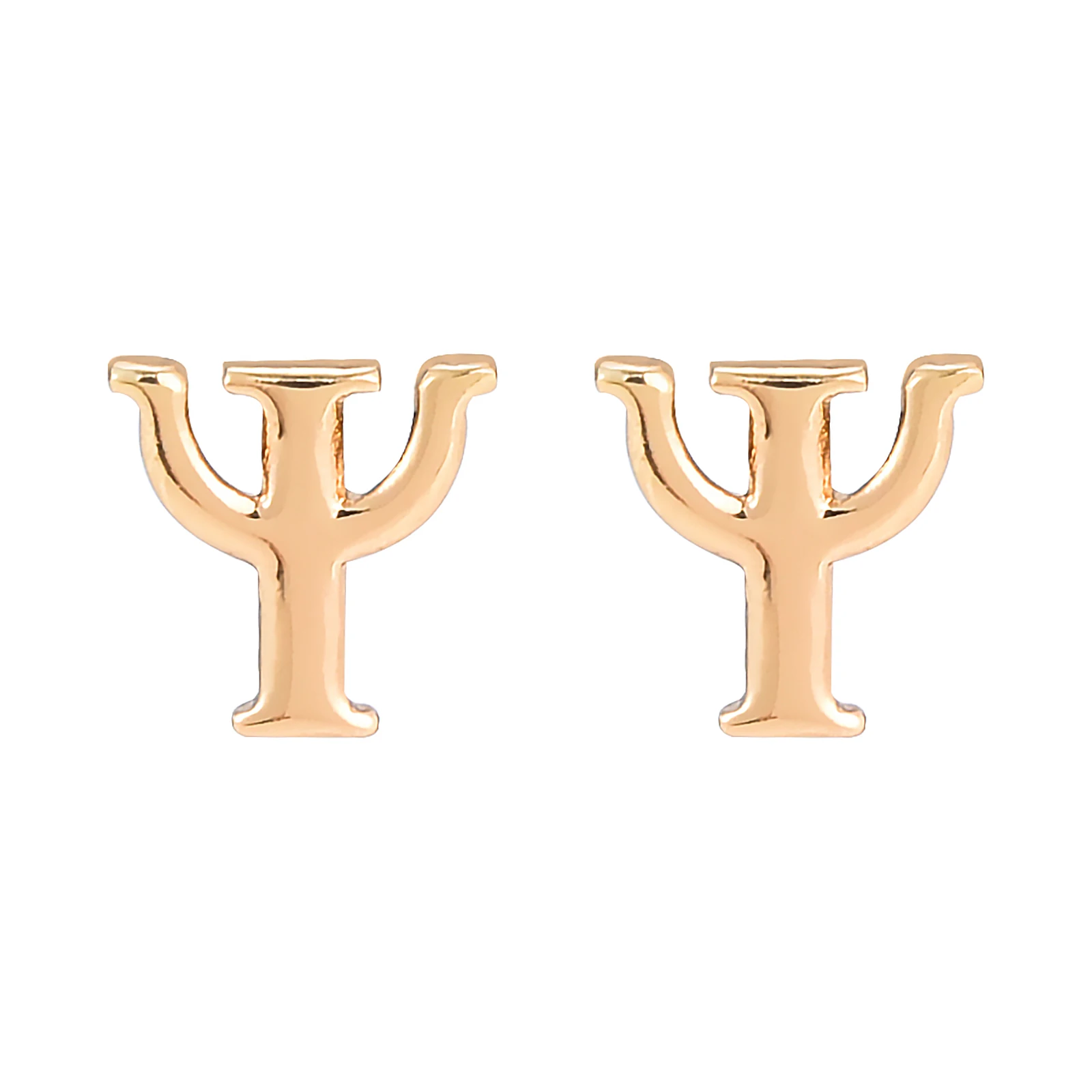 Psi Symbol Ear Studs Psychology Psychiatry Gifts Psychiatrist Graduation Students Medical Jewelry Metal Earrings