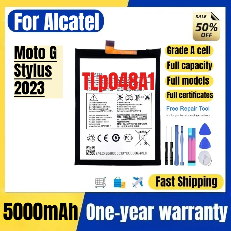 

TLp048A1 for Alcatel Moto G Stylus 2023 Phone Batteries High Quality High Capacity Replacement Bateria Grade A Cell with Tools