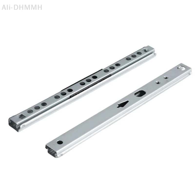 ZLinKJ 17mm Bidirectional 2 Section Ball Bearing Slide Compact Miniature Drawer Slide for Small Jewelry Box Craft Furniture Use