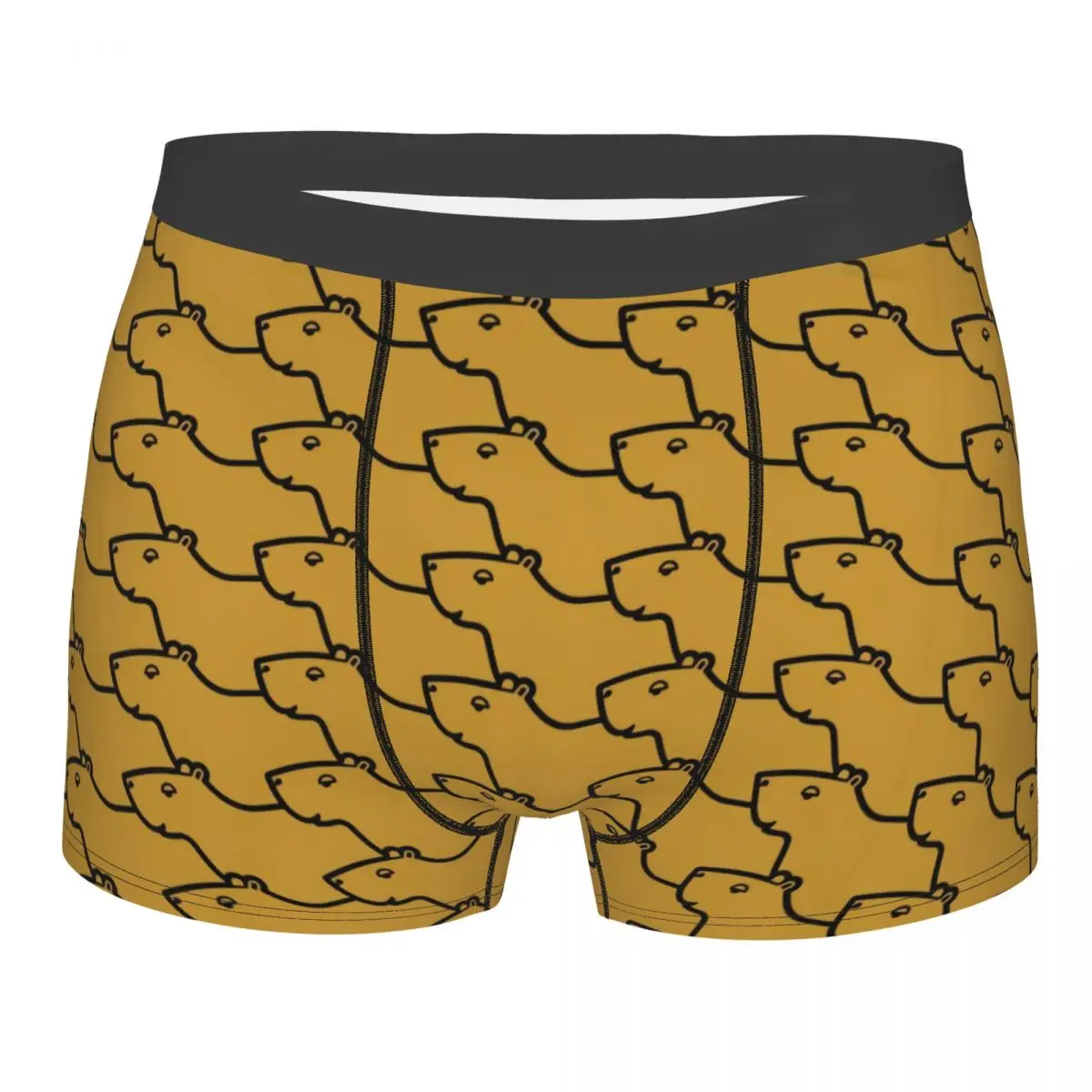 Custom Cool Capybara Pattern Guinea Pig Boxers Shorts Panties Men's Underpants Breathable Briefs Underwear