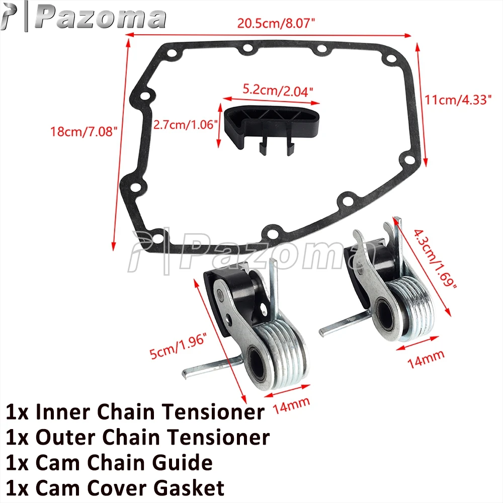 Motorcycle Inner Outer Chain Tensioner For Harley Softail Deluxe Deuce Fat Boy FLSTF Heritage FLST Standard FXST Twin Cam Guide