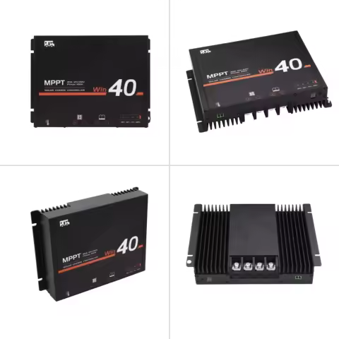 12V 24V 40A Bluetooth DC Load Control for All Battery Types MPPT Solar Charge Controller for RV Caravan Marine