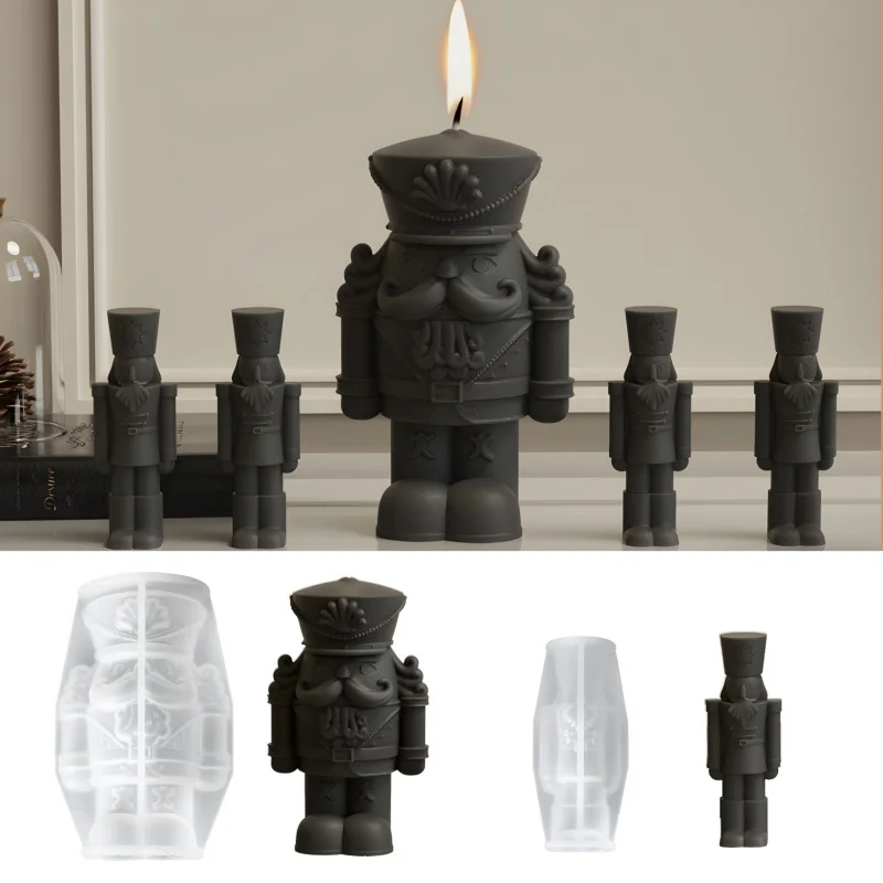 Statue Silicone Mold DIY King And Soldiers Sculpture Candle Aromatherapy Handmade Soap Crystal Epoxy Resin Molds Holiday Decor