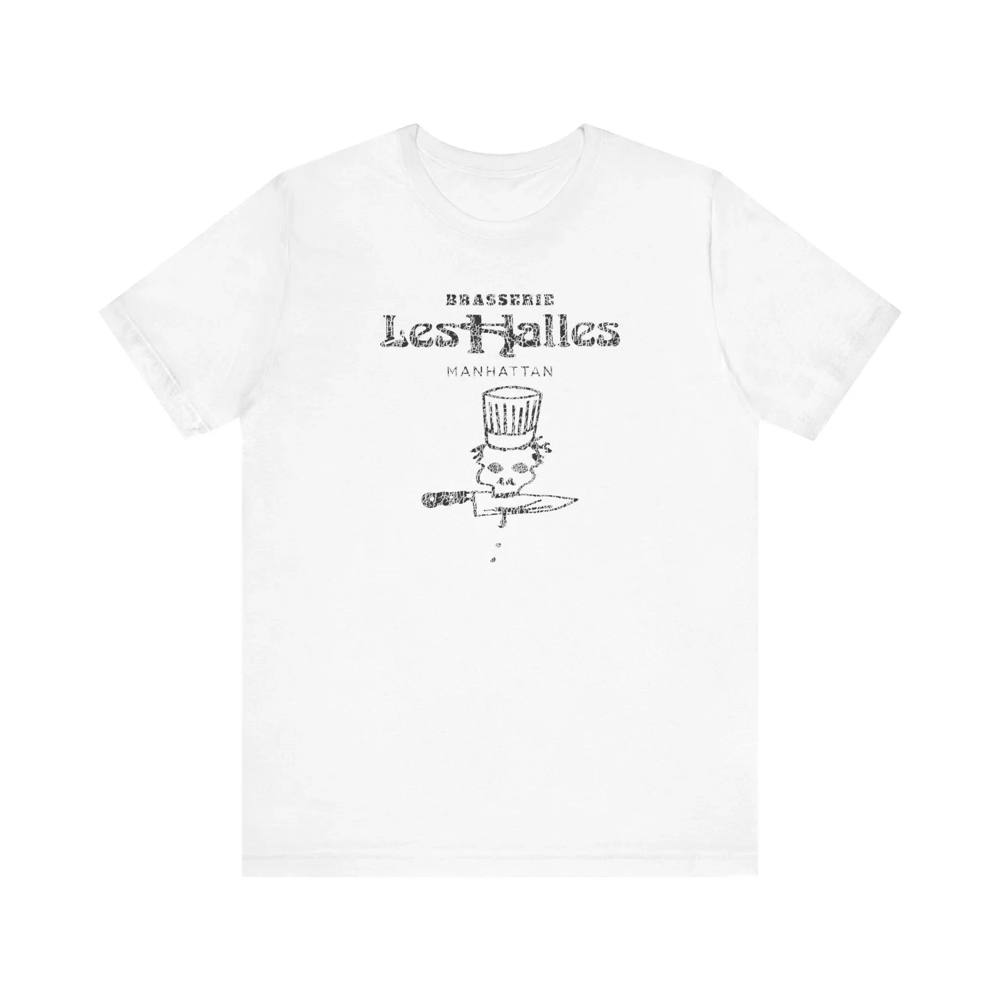 Vintage Looking Brasserie Les Halles T-shirt Anthony Bourdain's Old Restaurant Unisex Men's Clothing Women Short Sleeve T Shirt