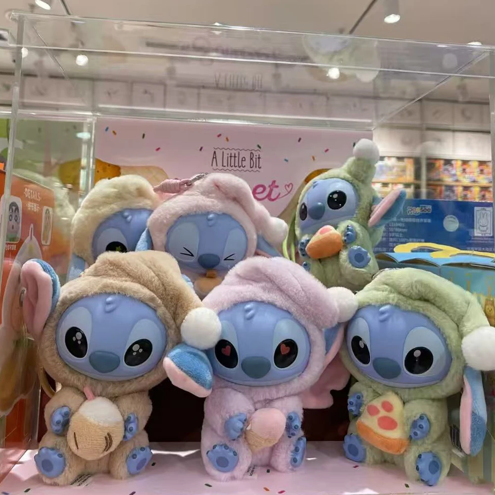 Disney Cartoon Stitch Ange Dolls Anime Blind Box Toys Lilo & Stitch Eat Something Before Sleep Series Toy Children Birthday Gift view 2