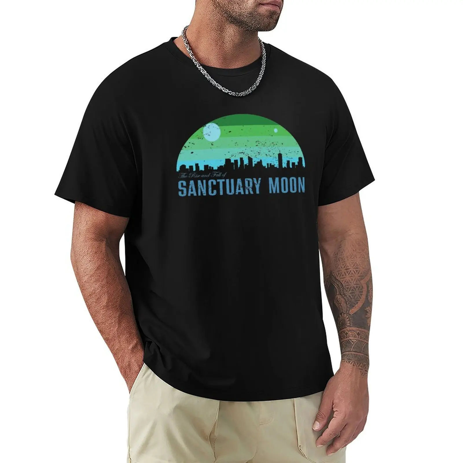 The Rise and Fall of Sanctuary Moon T-Shirt Breathable Sportswear T-Shirt for Men