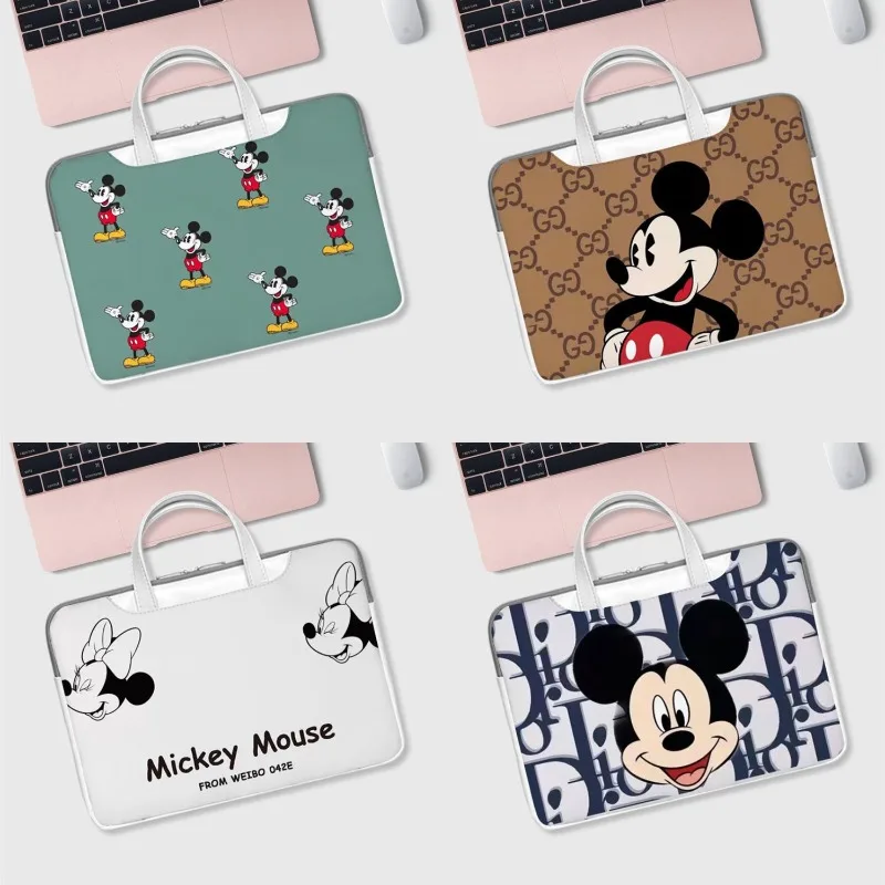 

Disney Kawaii Mickey Minnie Notebook Laptop Bag Cute One-shoulder Crossbody Outing Lightweight Anti-fall and Dirty Resistant