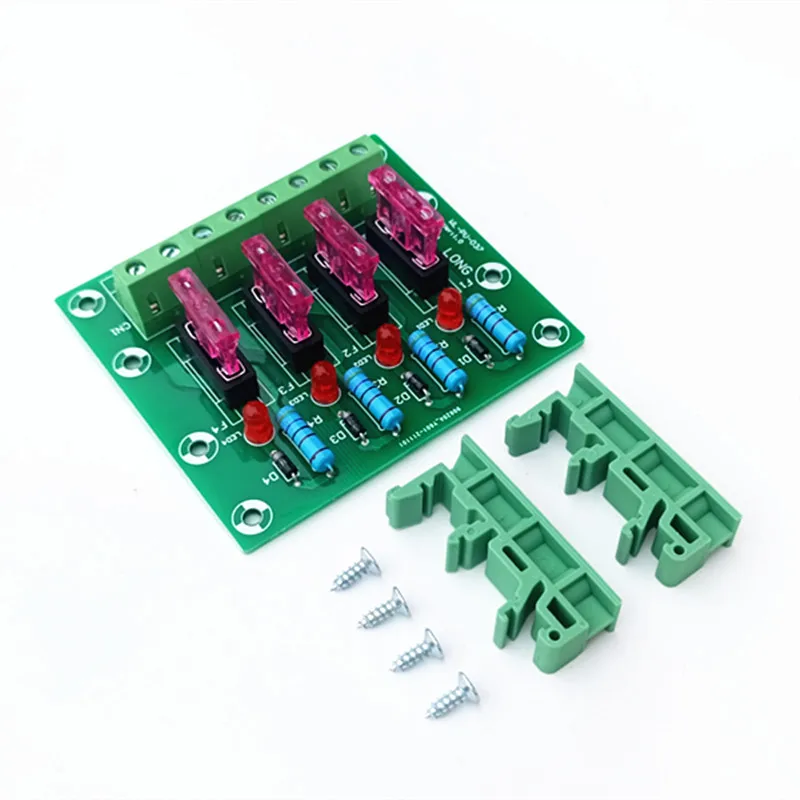 Painel do módulo de fusíveis de 4 dígitos e placa do módulo de distribuição