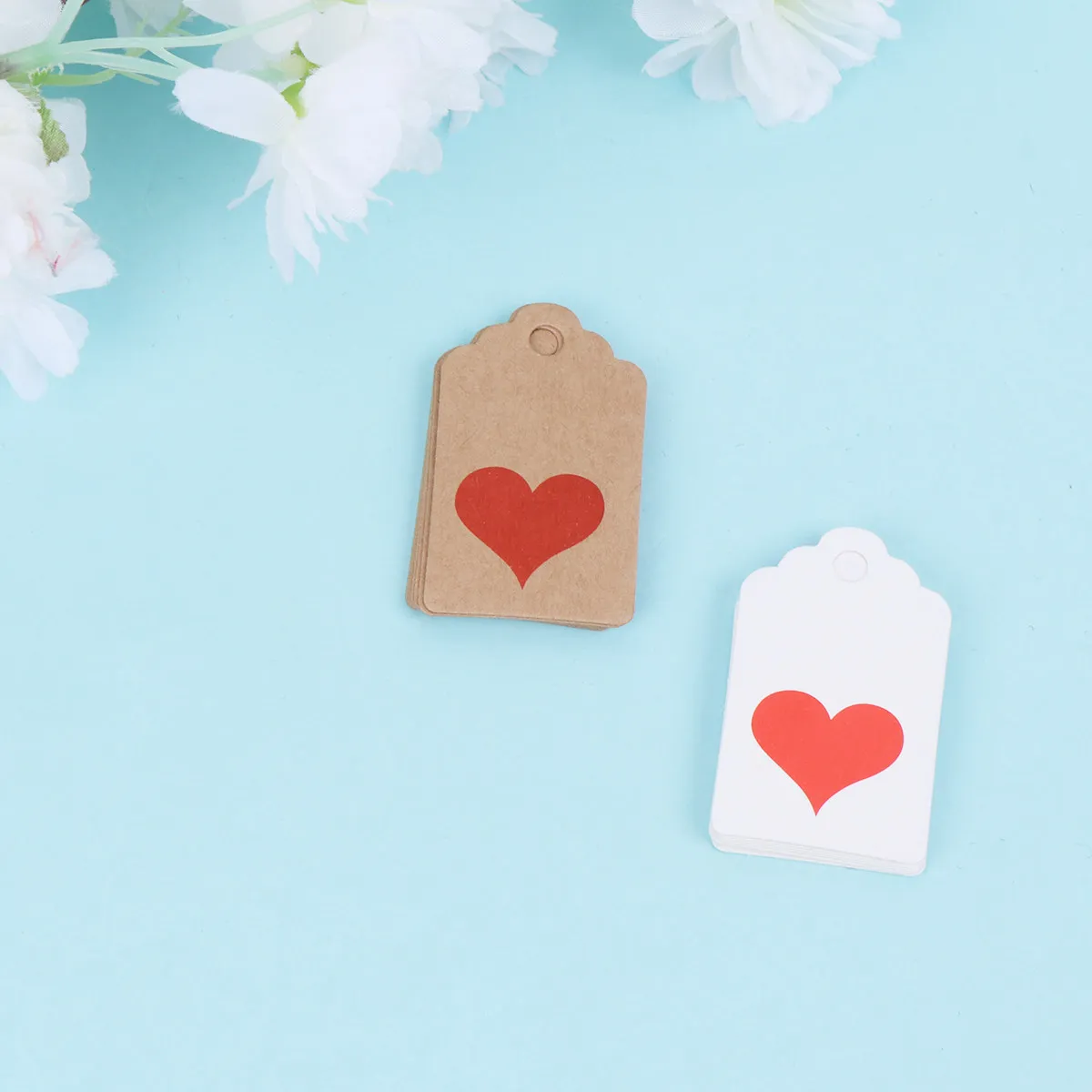 200Pcs Kraft Paper Tags Heart Hanging Tags Vintage Wedding Favor Gift Labels Party Favor Cupcake Topper Wine Bottle Mason Jar