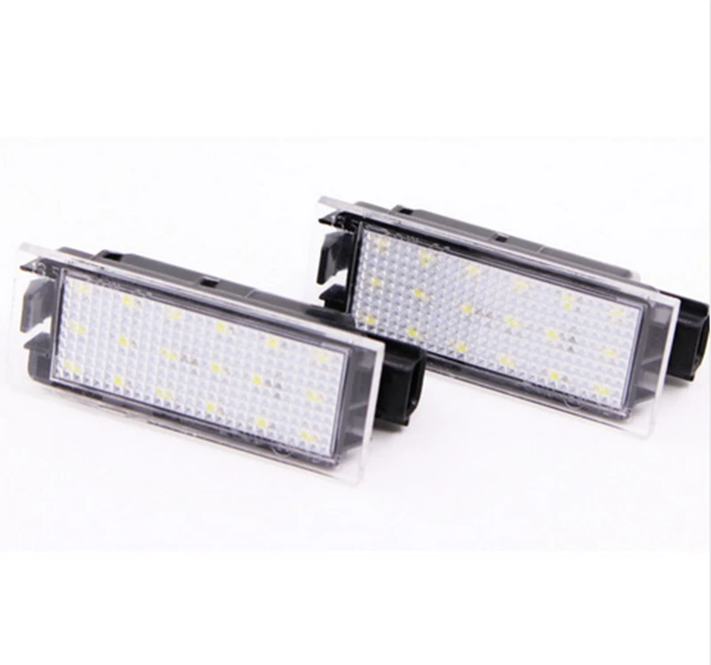 Car LED License Plate Lights For Renault Megane 2 Renault Clio Renault Laguna 2 Renault Megane 3 Twingo Master Vel Satis 2pcs