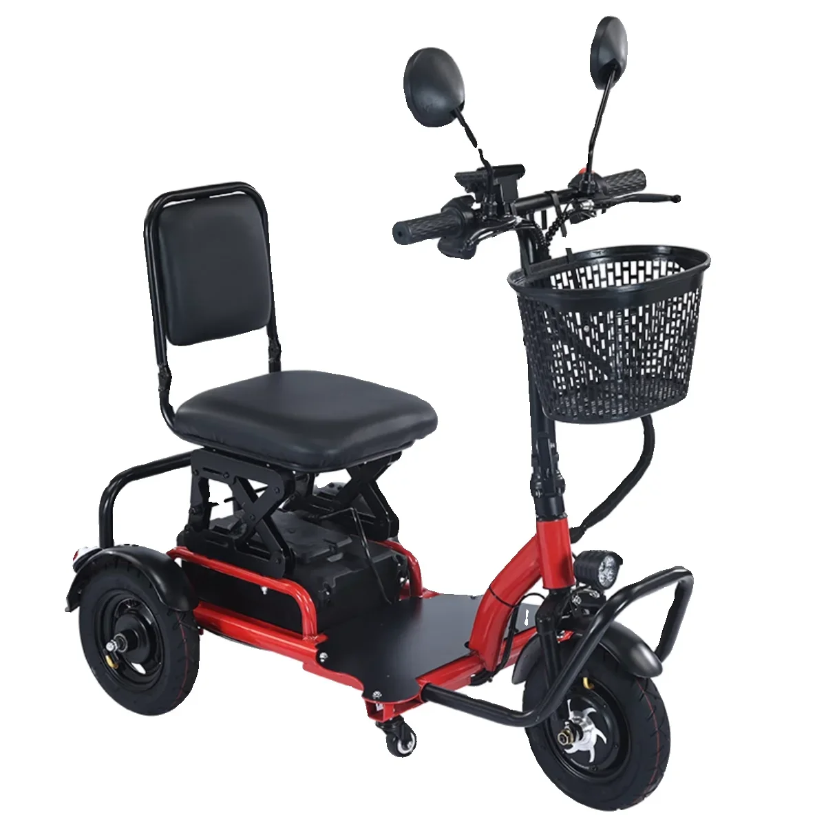 mini lightweight assist car 350W motor 48V25AH lithium battery, e- scooter New small folding elderly transportation tricycle