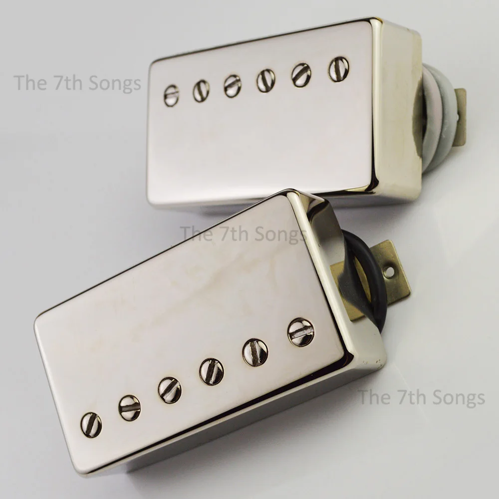 PAF IV AC4 Alnico IV Classic Humbucker-Tonabnehmer, 50 mm Abstand, 4-adriges Kabel, für E-Gitarre, LP, Zebra, Schwarz, Nickel, Weiß. – Detail 2
