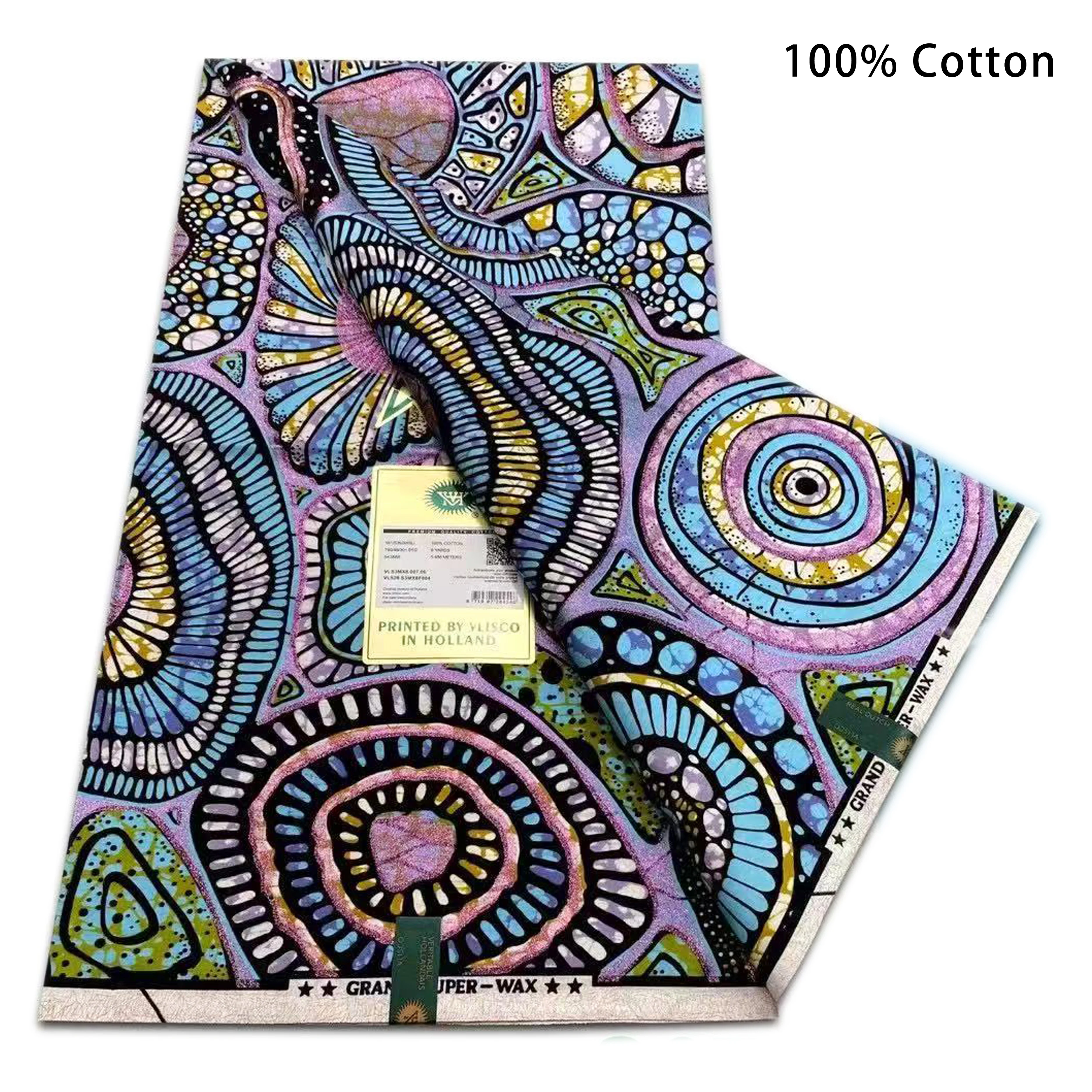 2025Soft Golden Glitter Cotton Ankara Wax Fabric 6 Yards Super Quality African Batik Print Gold Flash Grand Wax Fabric