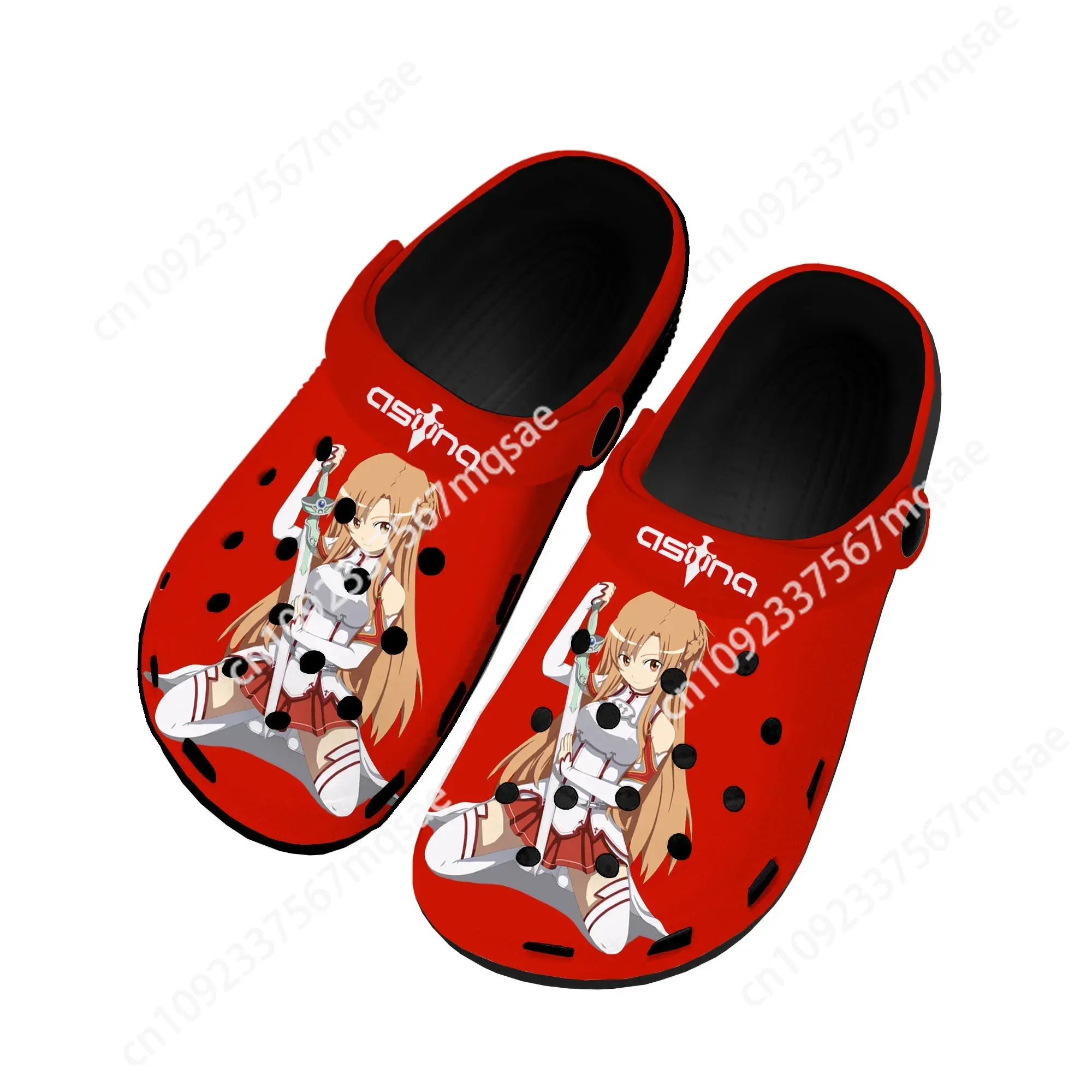 

Cartoon Novel Asuna Sword Art Online Home Clogs Custom Water Shoes Mens Womens Teenager Shoe Garden Clog Beach Hole Slippers