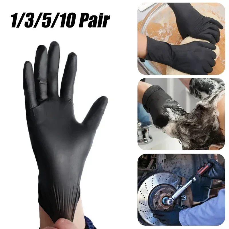 

Disposable Black Gloves Waterproof Latex Free Cooking Kitchen Food Gloves Laboratory Cleaning Car Repair Gardening Gloves