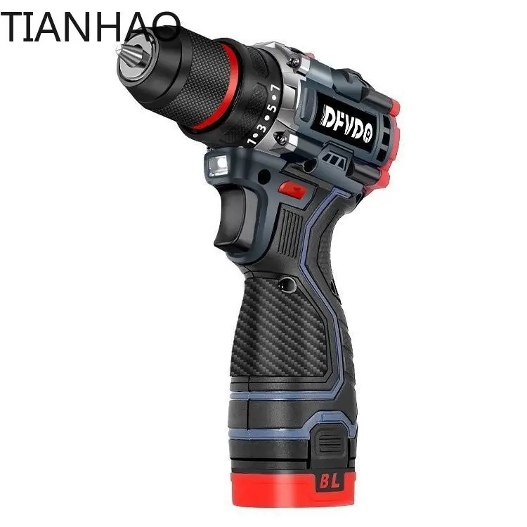 Multifunctional Brushless Lithium Battery Dual Mode Cordless Screwdriver Electric Drill Rechargeable Power Screwdriver