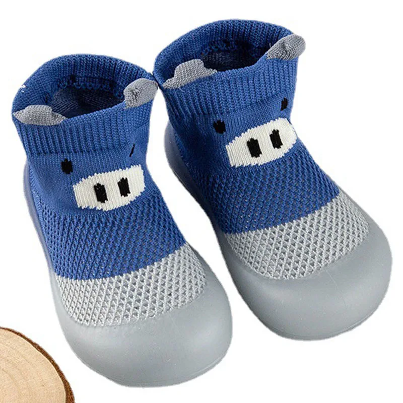 Baby Boys Girls Sock Shoes Non-Slip Floor Socks Kids Infant Summer Cartoon Mesh Breathable Firstwalkers With Rubber Sole CSH1354