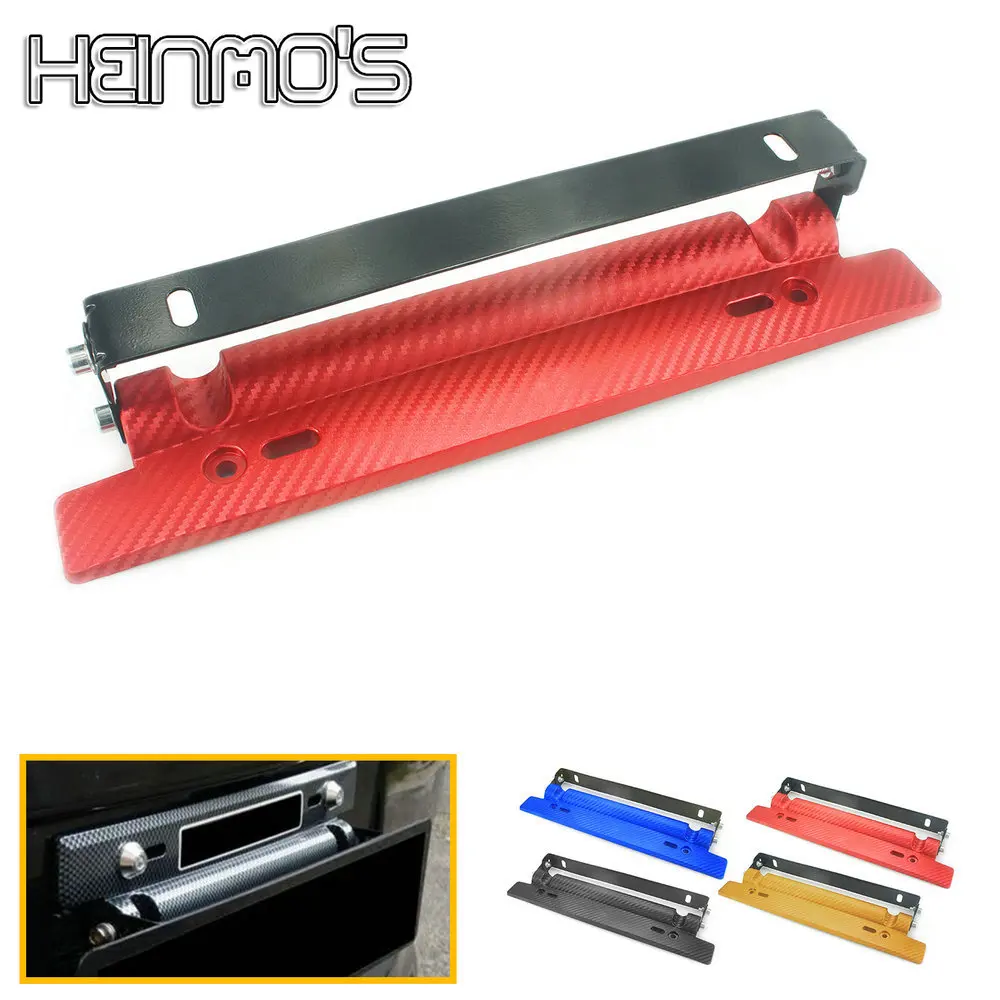 

Universal Adjustable Car License Plate Frame Holder Mount Bracket Carbon Fiber Pattern