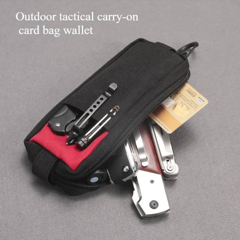 

Tactical EDC Card Holder - Multi-Tool Mini Wallet with RFID Protection, Outdoor Everyday Carry Organizer for Cash & Cards