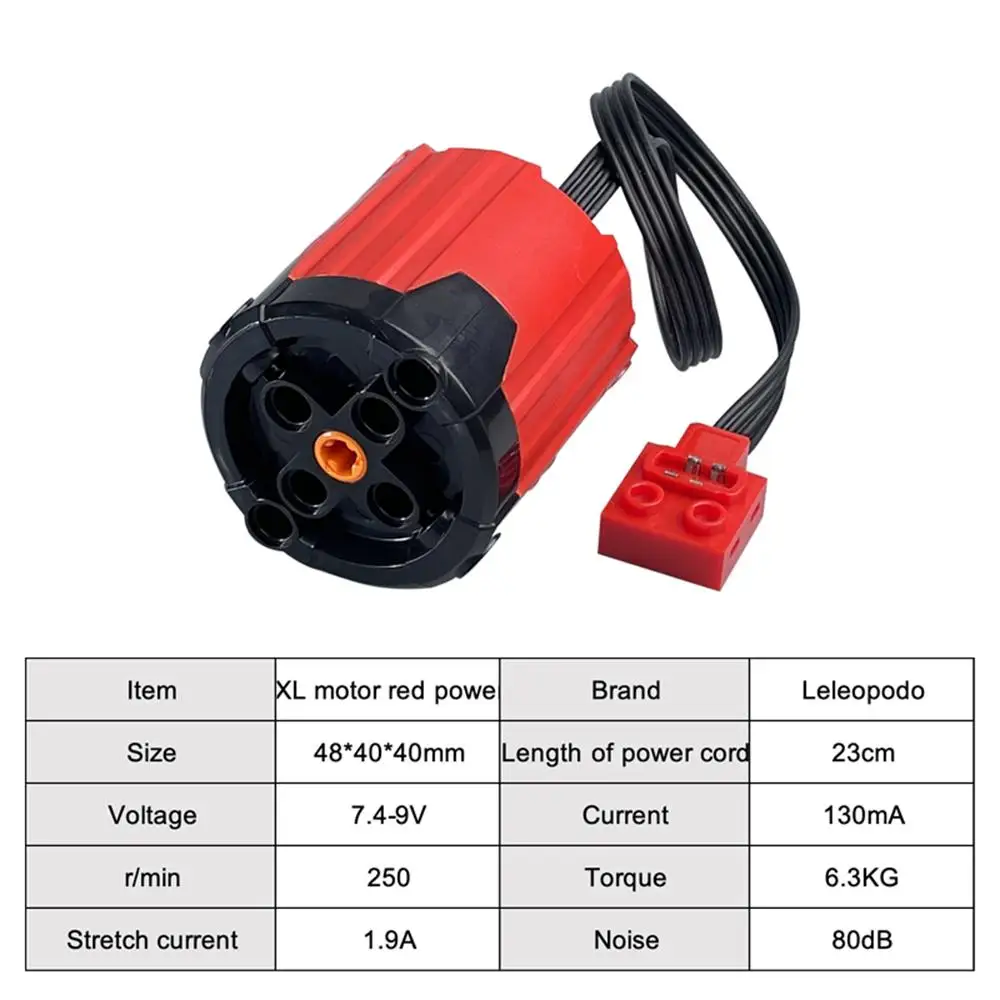 2025 nueva pieza técnica MOS rojo mejorado 8882 XL funciones de potencia del Motor DIY bloque de construcción para vehículo de ingeniería mecánica juguete