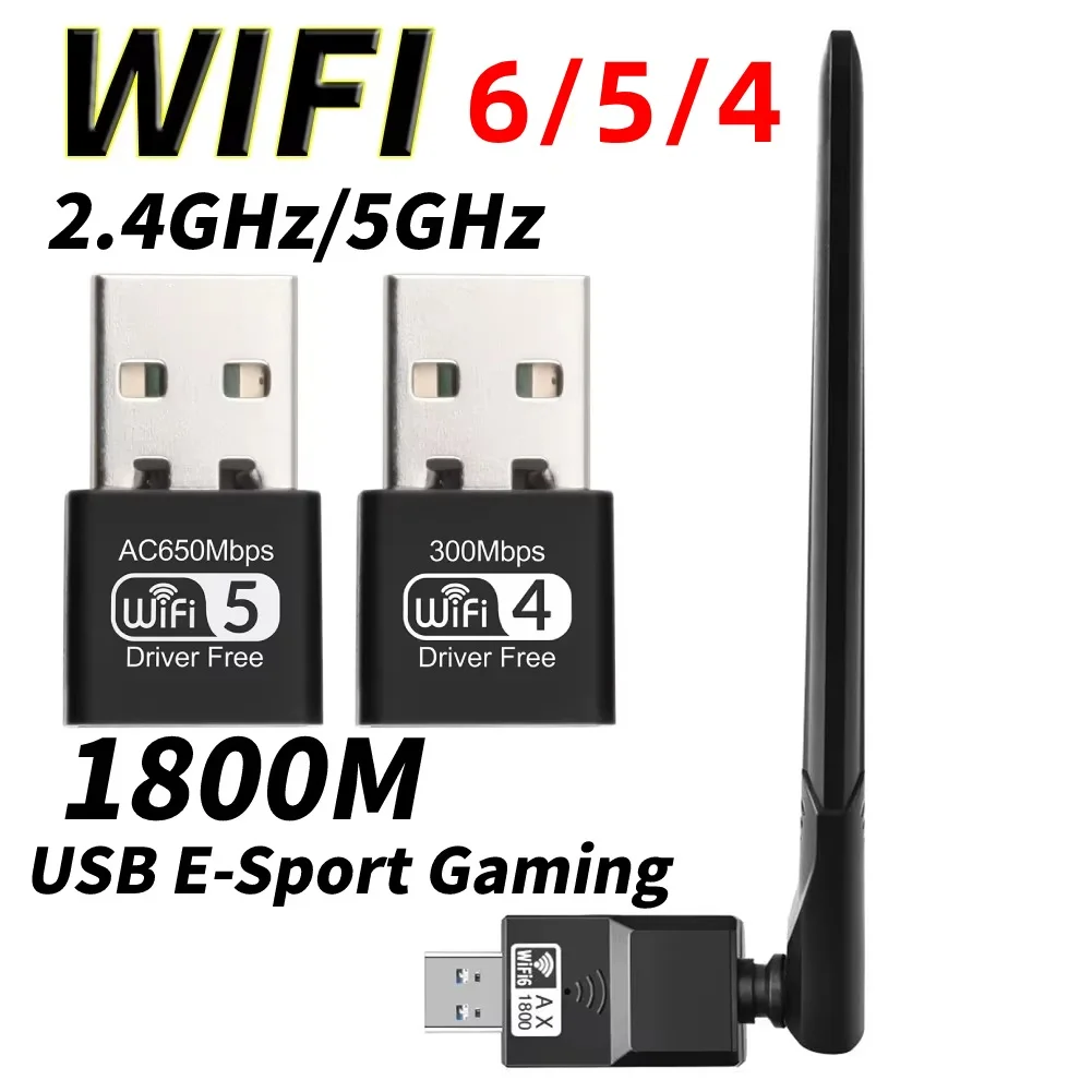 

USB 3,0 1800 Мбит/с Wi-Fi адаптер сетевая карта приемник двухдиапазонный 5 ГГц 2,4 ГГц 802.11AC ключ сетевая карта для ноутбука настольного компьютера