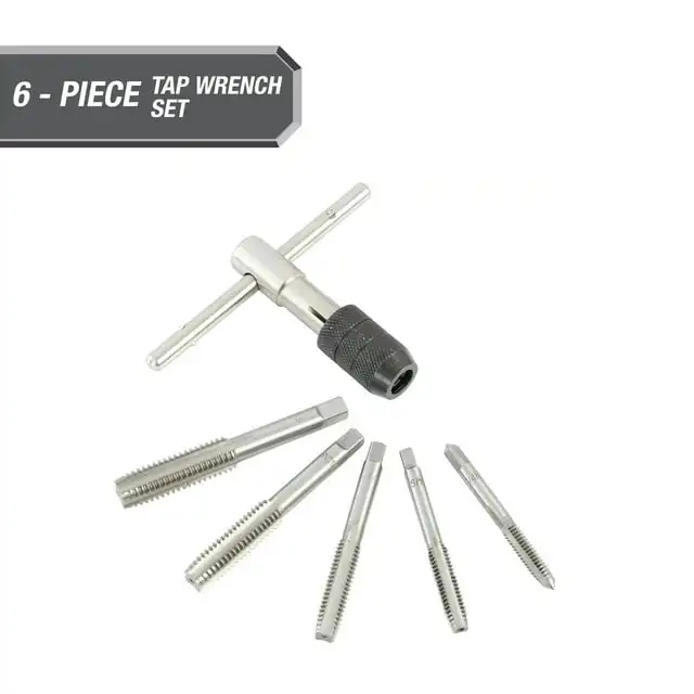 

Hyper Tough Adjustable Tap Wrench Set, 6-Piece, Tungsten Steel