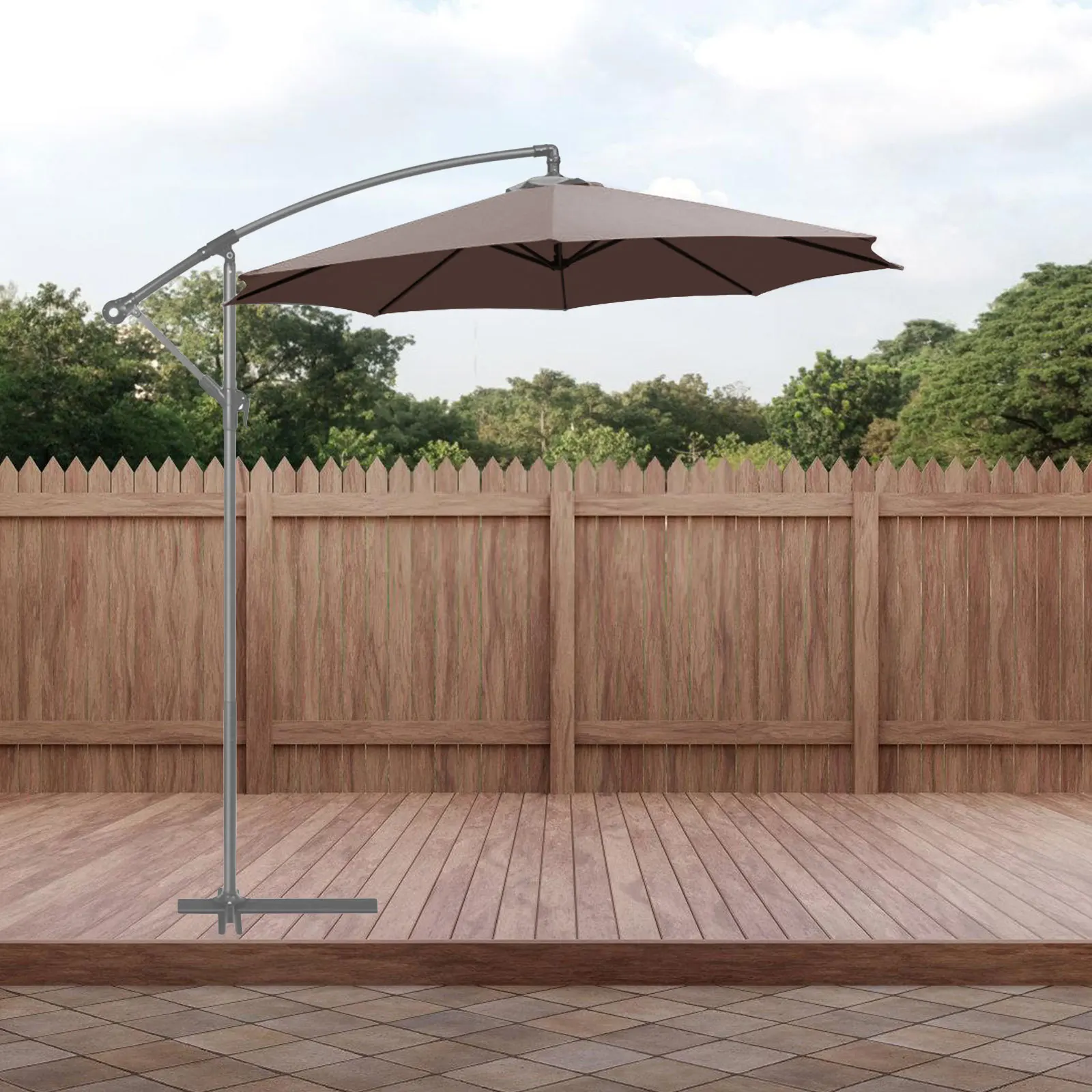 

Replacement Canopy For Patio Umbrella Waterproof Uv-Resistant Polyester Fabric Garden Umbrella Cover Outdoor Shade Cloth