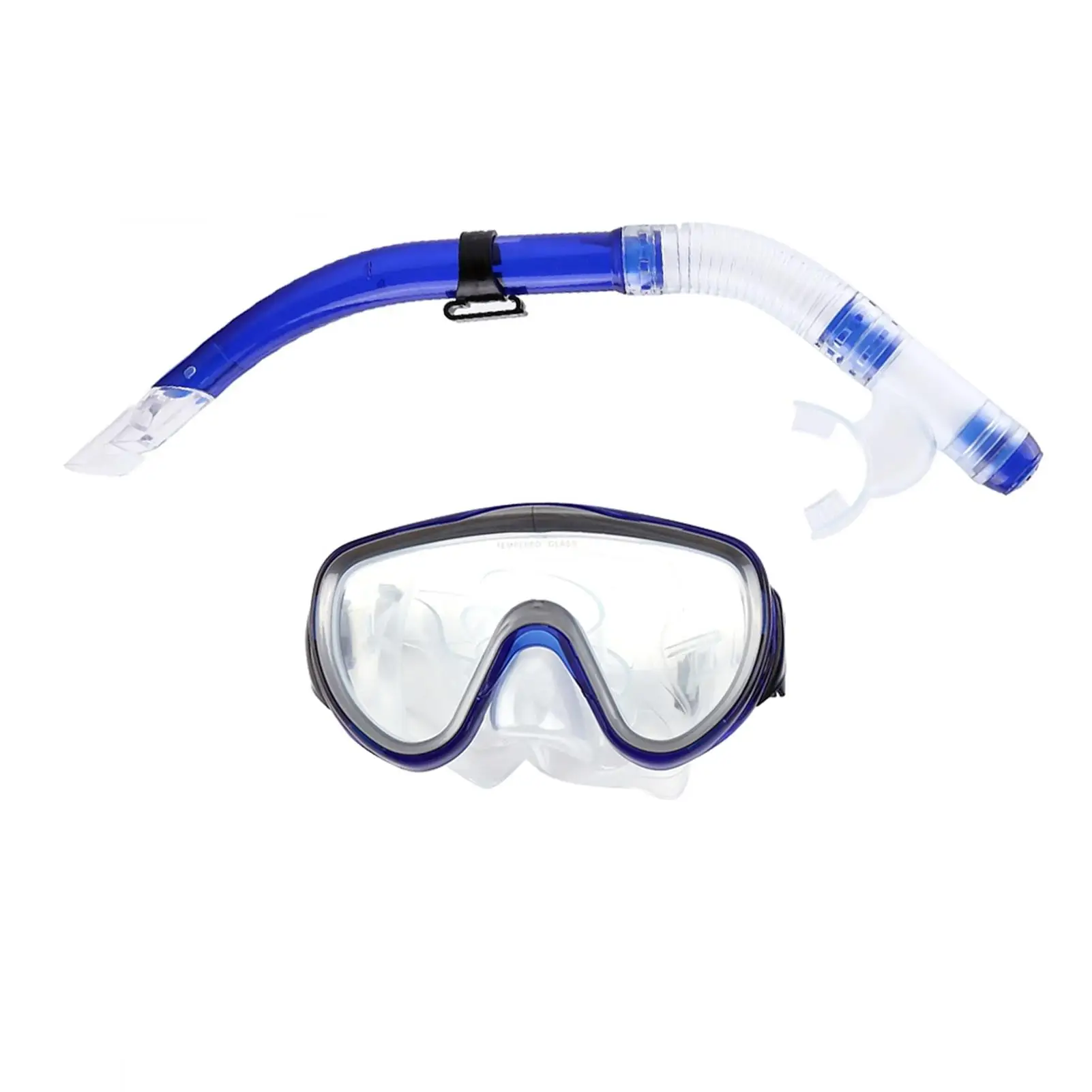 Snorkelmaskerset met verstelbare gespen en snorkelbuis - Watersportduikuitrusting voor onderwateravonturen