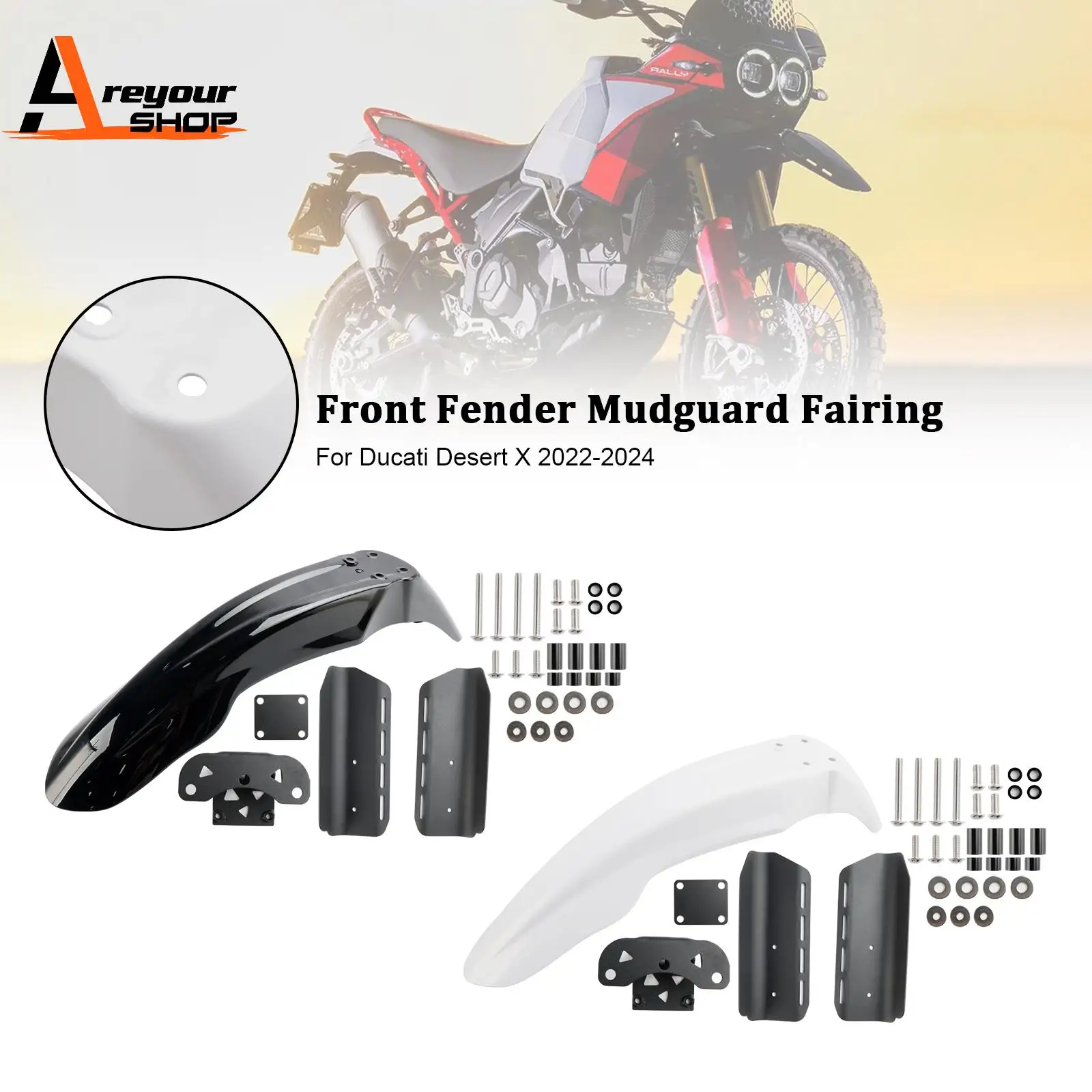 

Front Fender Mudguard Fairing Cowl for Ducati Desert X 2022 2023 2024
