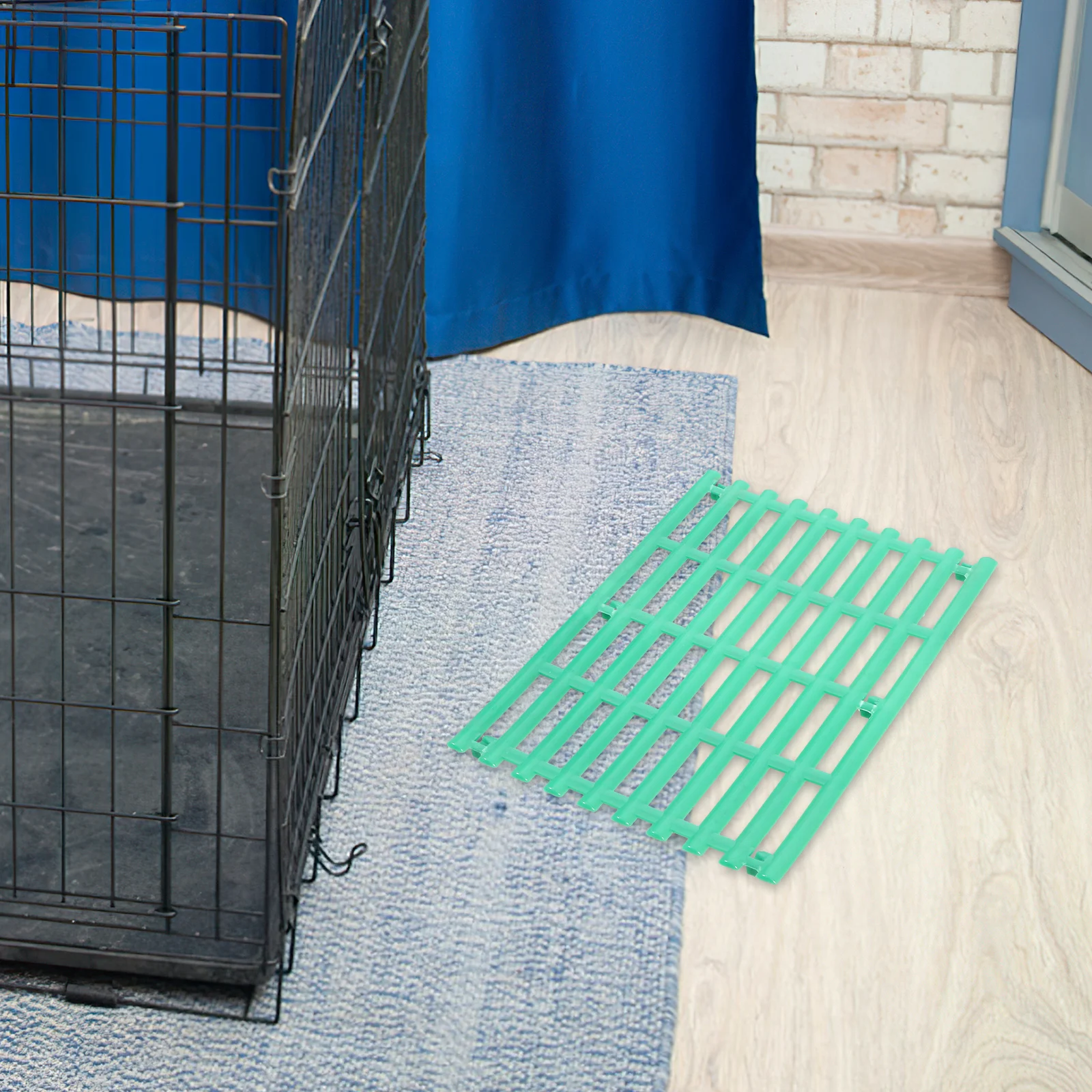 

2 Pcs Rabbit Cage Mat Green Holes Design for Hamster Guinea Pig Small Animals Feet Pad Floor Pet Bunny Cage Mats Household Bunny