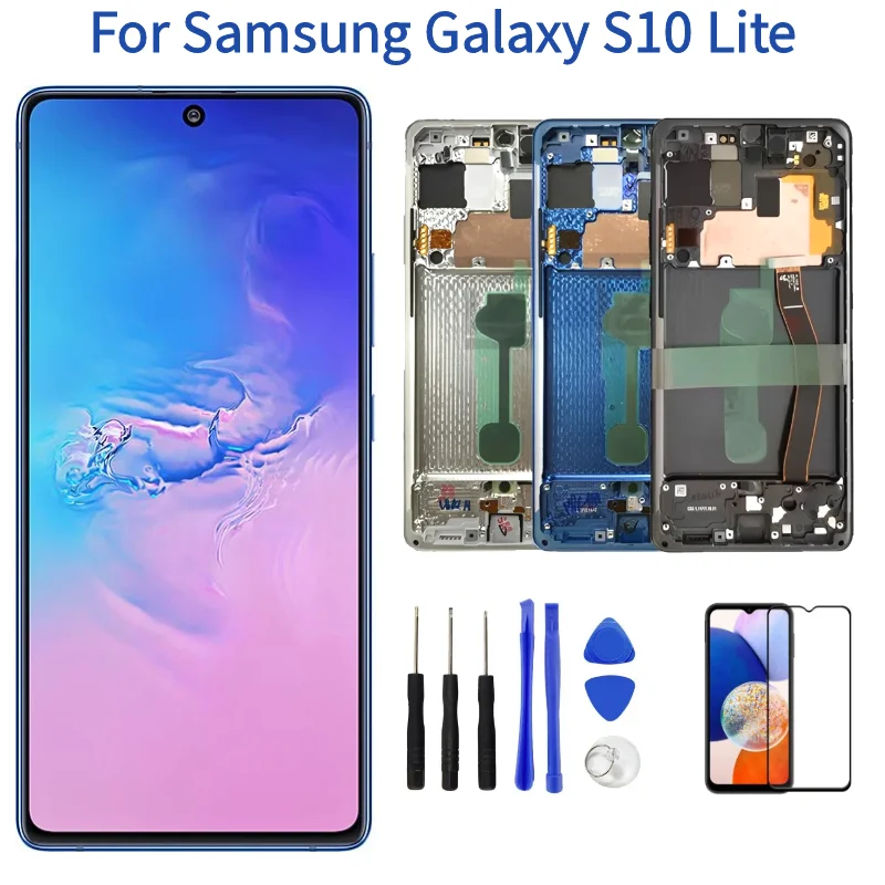 s10 lite LCD Screen For Samsung Galaxy S10 Lite Display SM-G770F G770F/DS Touch Screen Digitizer S10 Lite Screen Replacement LCD