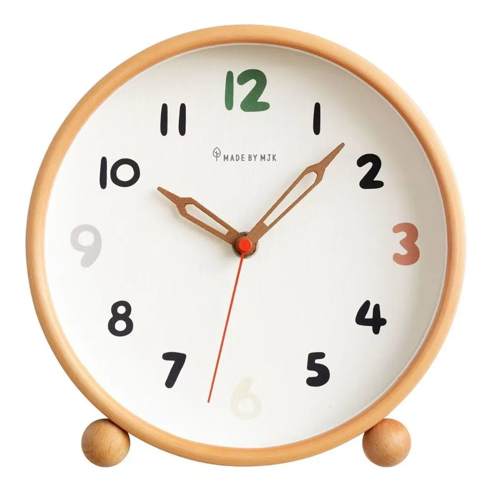 

Современные настольные/настенные часы из массива дерева для дома, бесшумные деревянные часы для гостиной, кабинета, офиса, для размещения на столе/настенного крепления