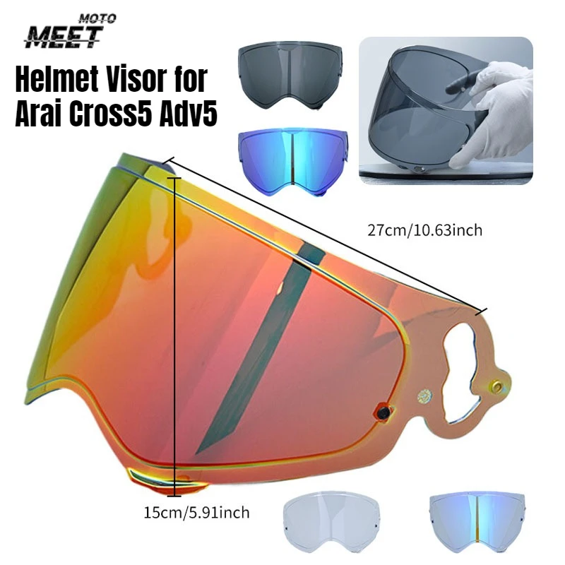 Motorcycle Helmet Visor for Arai Cross5 Adv5 Visors Helmet Day&Night Universal Mirror Lens UV Resistant and Rainproof