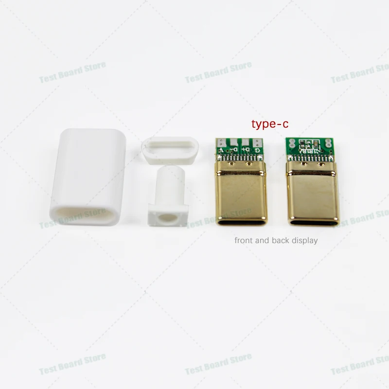 1 Set Usb Micro Type-C Mannelijke Gesoldeerde Oplaadplug Diy Datakabel Onderdelen Zwart-Wit Geassembleerde Plug