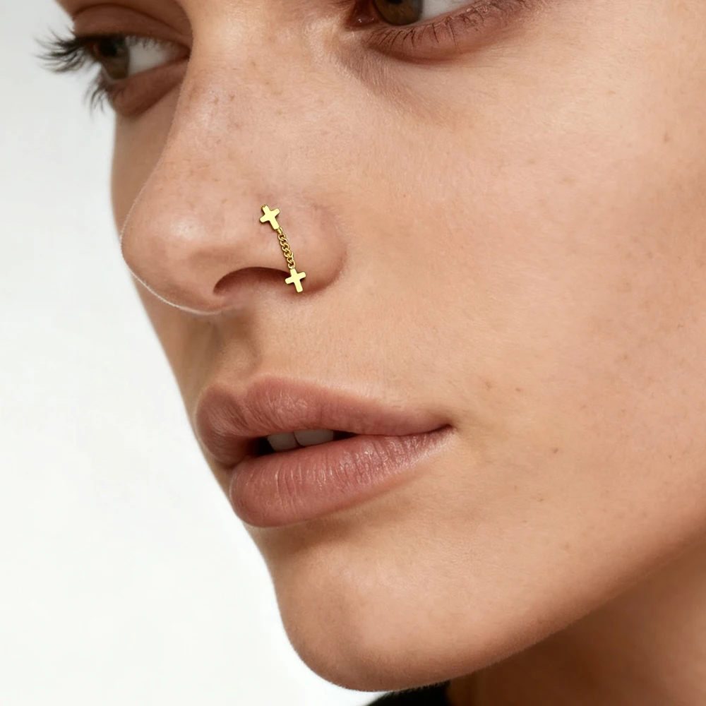 Stainless Steel Nose Ring Set for Women