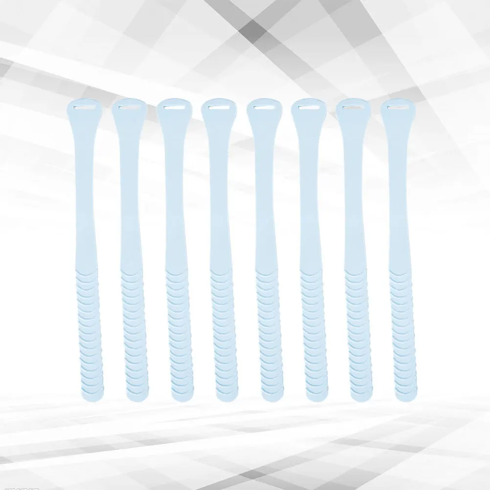 

8pcs Silicone Bundle Lifter Avoid Touching Toilet Seat Cover Lifter Handle Bathroom Accessories (Sky-blue)