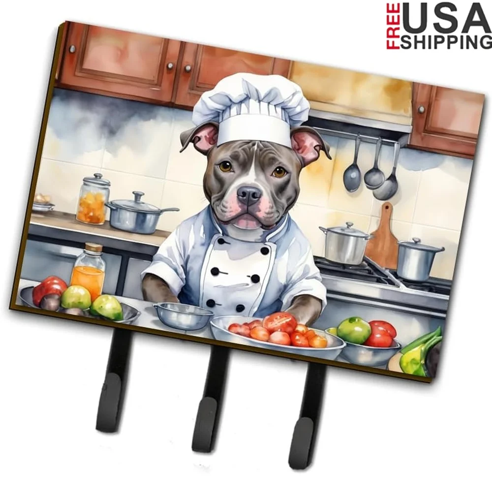 

Pit Bull Terrier Wall Mount Leash Key Holder Durable Coat Rack Hooks Home Organization Gift Dog Lovers