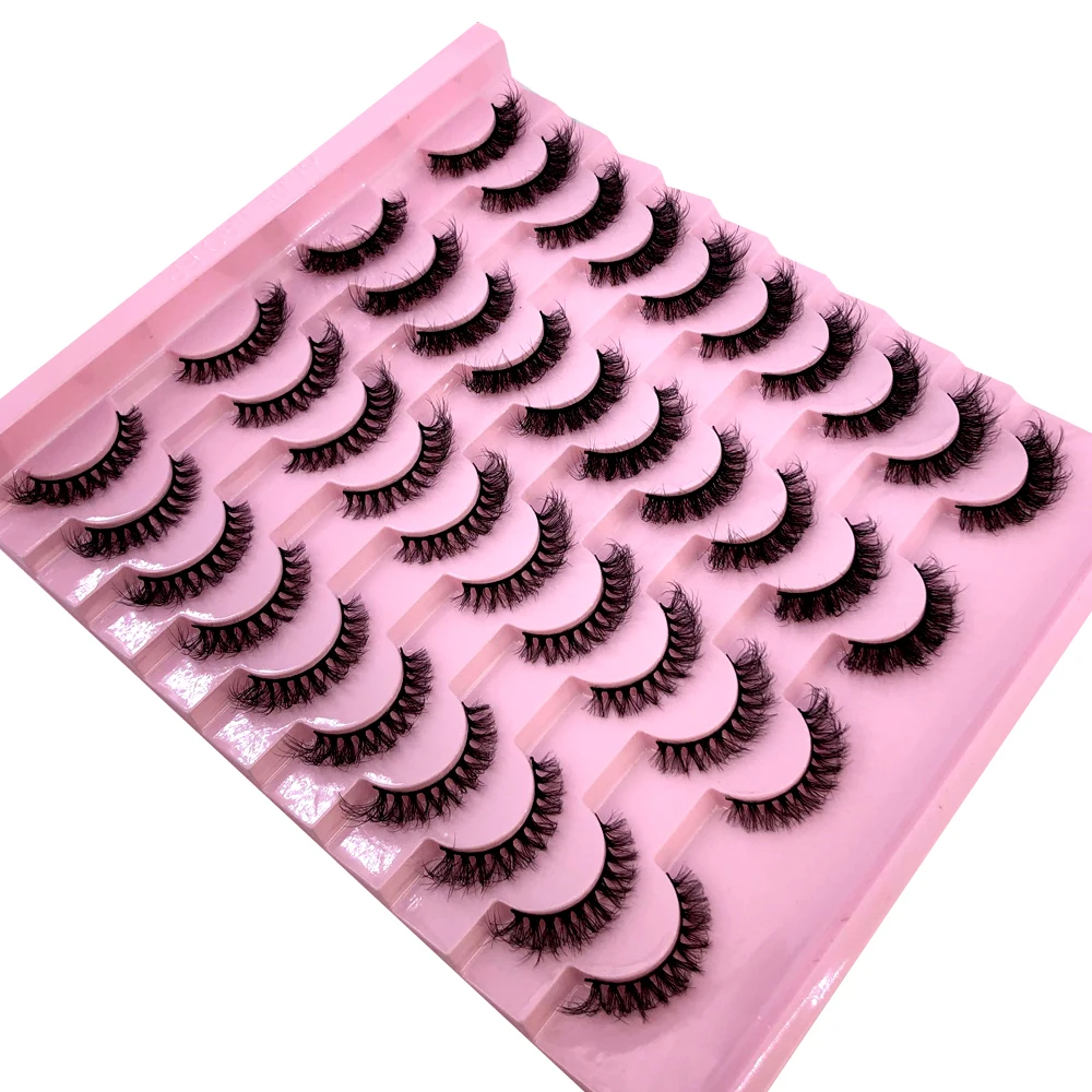 Neu: 20 Paar Natürliche Dicke Künstliche Wimpern, Lange 6D Nerz-Wimpern für Make-up und Wimpernverlängerung – Detail 6
