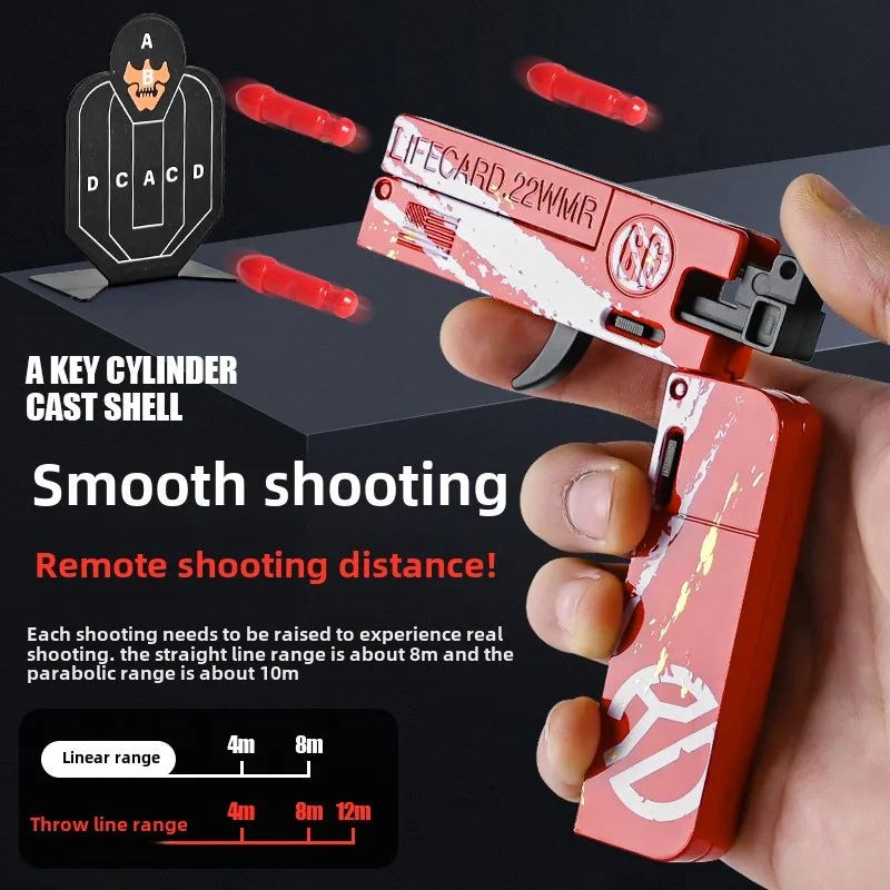 2.0 Ulepszony Stopowy Składany Pistolet Zabawka Miękki Proca Strzelający Model Pistolet Dla Dorosłych Dzieci Chłopców Prezent Urodzinowy