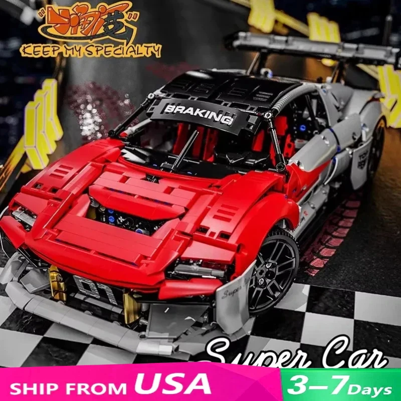 

2459 шт. MOC Технический 1: 10 Mission R Спортивный автомобиль Строительные блоки Высокая сложность сборки Гоночный автомобиль Модель игрушки Подарок для взрослых